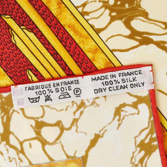 HERMES White Silk Scarf - Picture 5 of 6